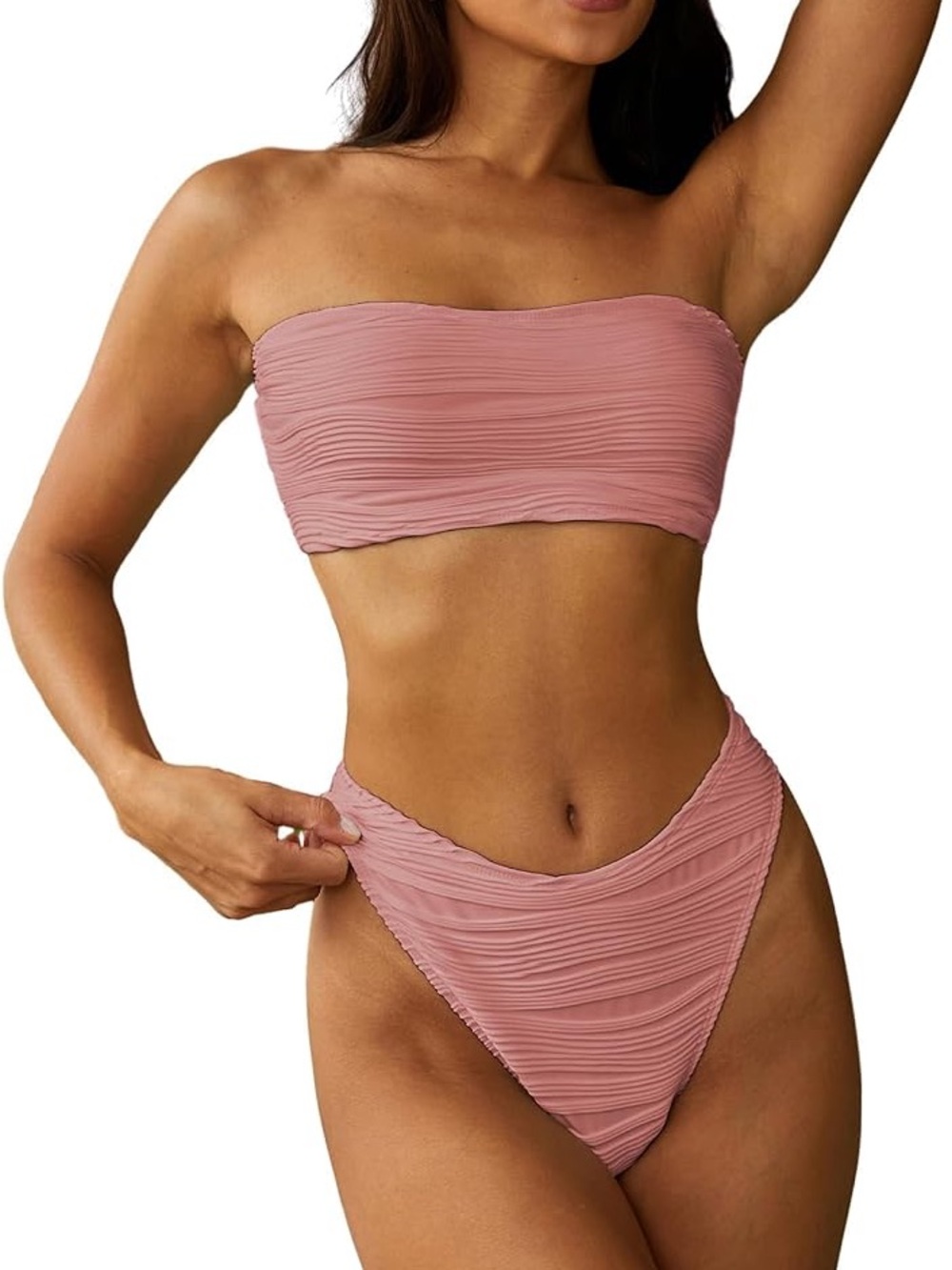 ZAFUL Wave Bandeau Bikini Set